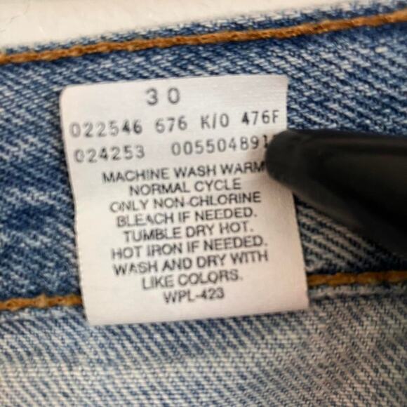 Levi’s 505 Vintage 90s Orange‎ Tab Dark Wash Denim Jeans - Picture 4 of 8